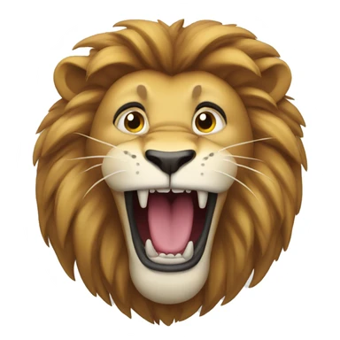lion with mouth open  sticker