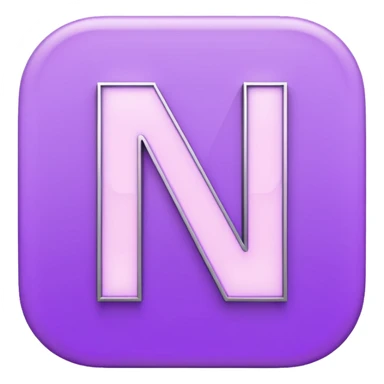 Netflix aesthetic "N" logo in pastel purple with illuminated outline sticker