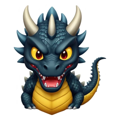 black angry dragon sticker