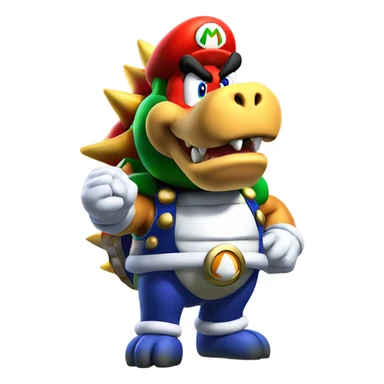 Bowser gratulating Super Mario by shaking his Hand sticker