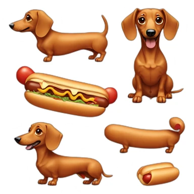 Hotdog dachshund sticker