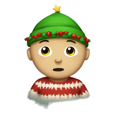 Stewie wearing Christmas hay sticker