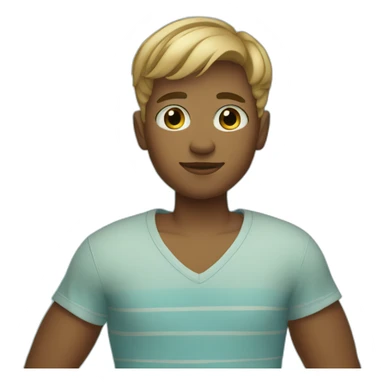 boys by the pool short dark blonde hair sticker