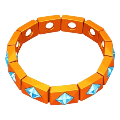 low poly orange bracelet diamonds sticker