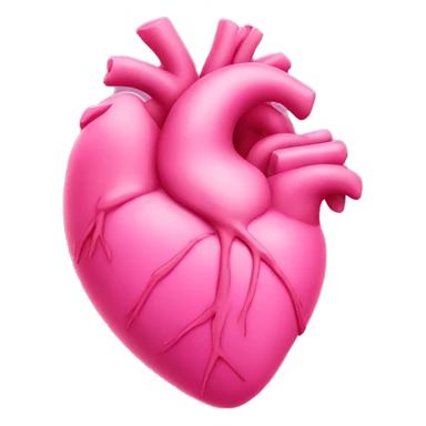 pink human heart sticker