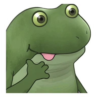 tounge out with hands to the side sticker