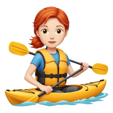 Red head kayaking  sticker