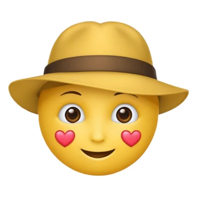heart eyes with hat sticker