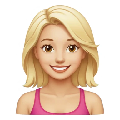 smiling blonde by the water lighten skin tone sticker