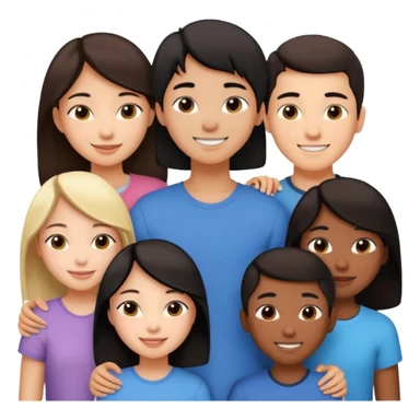 Friendship - relationship of mutual affection between people -  girls and a boy of various races with at least one asian girl. Show their necks, and shoulders please - have at least one black person also sticker