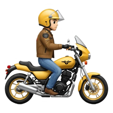 Man riding yamaha suzuki fiero motorcycles  sticker