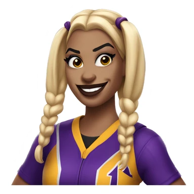 Harley Quinn in Lakers uniform sticker