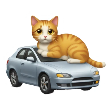 Fusión de un gato y un coche  sticker