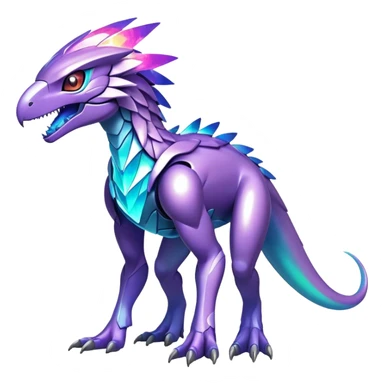 Shiny Futuristic Celestial Magical Ethereal Godly Divine Nebula Fakemon-Pokemon-Digimon-Spectrobes-Raptor-fusion, full body sticker