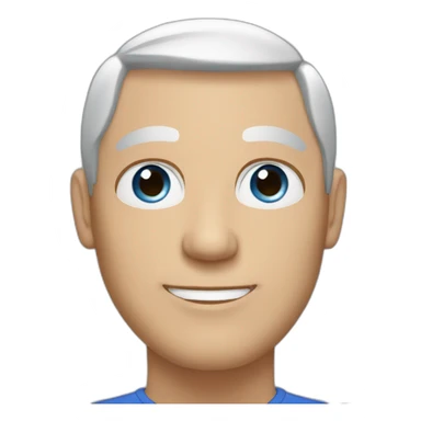 middle age white man with blue eyes long eyelashes and short silver hair sticker