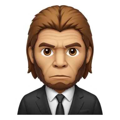 Neanderthal in suit sticker