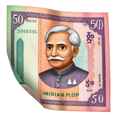 Indian 50p rs note sticker