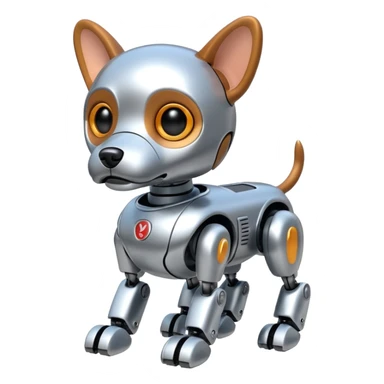 Mini Robots Dog, front view sticker