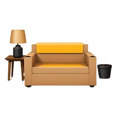 large cardboard box standing in a living room sticker