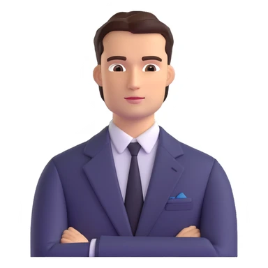 A handsome man named Alex Cansani with a modern, polished appearance sticker