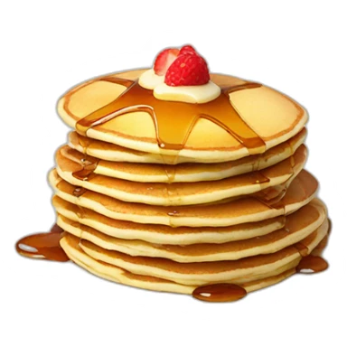 Pancakes shooting meapple sirop sticker