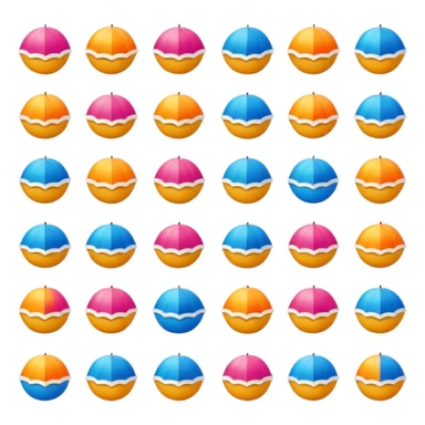 Preppy emojis for summer beachy theme  sticker