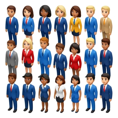 isometric people dressed as realtors sticker