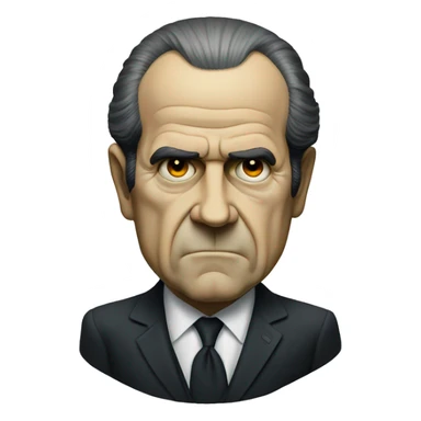 Richard Nixon staring at the viewer with a eerie blank expession sticker