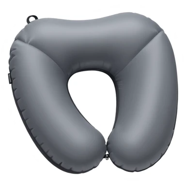 A compact inflatable travel pillow with a sleek surface and adjustable firmness. sticker
