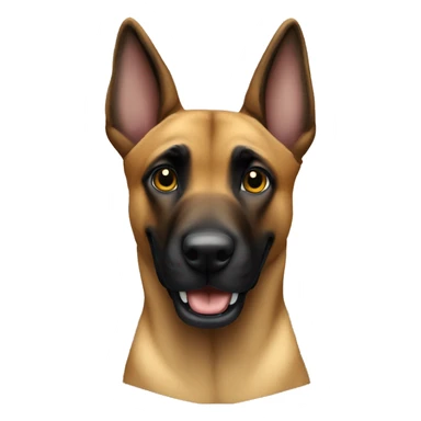 malinois say hello with hand sticker