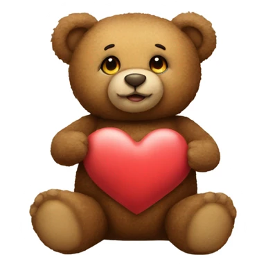 Teddy bear with a heart sticker