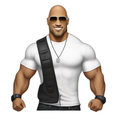 The Rock as a Dj  sticker