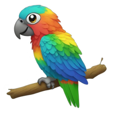 Rainbow Parrot sticker