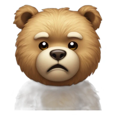 really angry and offended cute cuddly bear toy sticker