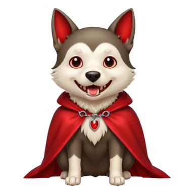     {
      "type": "object",
      "look": "dog in red collar cloak",
      "description": "a loyal vampire dog wearing a red collar cloak"
    } sticker