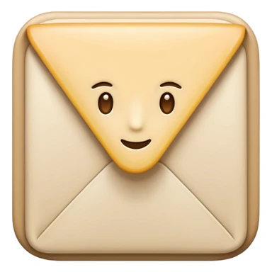 Letter color pale beige creamy sticker