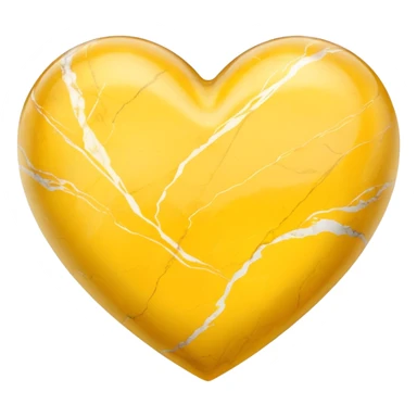 yellow heart with marble texture sticker