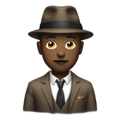 young gangster boss with cigar sticker