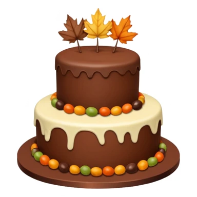 Fall themed birthday cake sticker