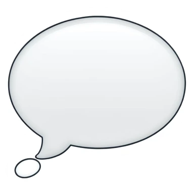 Thought speech bubble black and white sticker