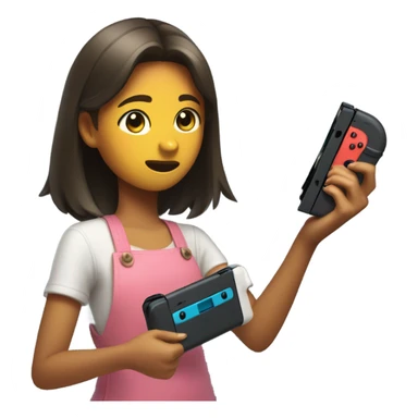 Girl breaking Nintendo switch sticker