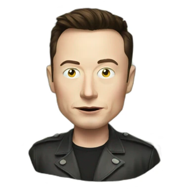 elon musk with money eyes sticker