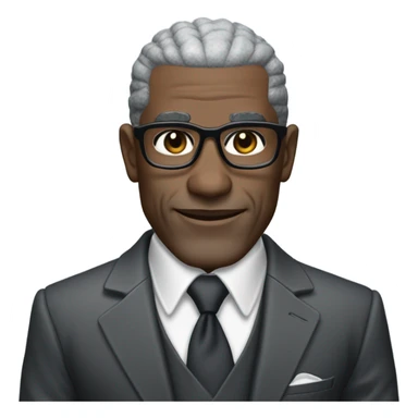 deon sanders with round face and suit and glasses and buzz cut and small eyes and over 50 small gray bearded receding hairline and small black eyes and wrinkled forehead sticker