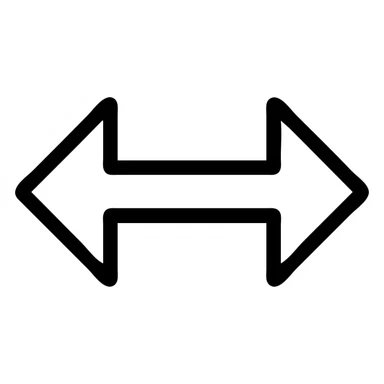 double-headed arrow, balanced and geometric, versatile sticker