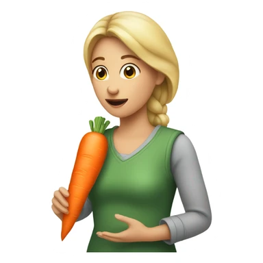 Women eating carrot sticker