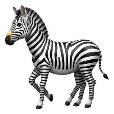 zebra walking sticker