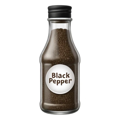 black pepper bottle sticker