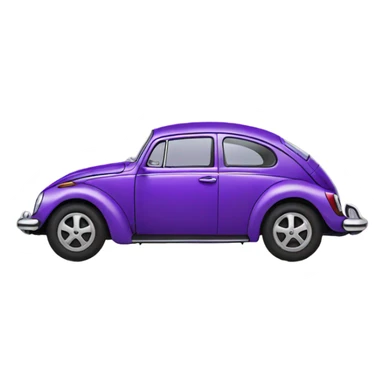 Purple Volkswagen Beetle  sticker