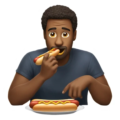 Me eating a hot dog sticker