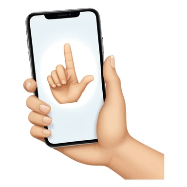 Hand, Two finger point towards phone screen sticker